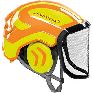 Pfanner Protos Integral Arborist Helmet, Orange/Neon Yellow