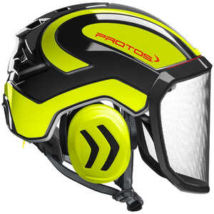 Pfanner Protos Integral Arborist Helmet, Neon Yellow/Black