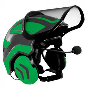 Pfanner Protos Integral Arborist Helmet with Sena WORK4 Communication, Green/Gray
