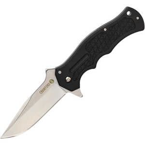 Cold Steel Crawford 1 Black Pocket Knife, Stainless Clip Point Blade