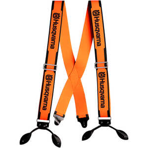 Husqvarna Button-Type Suspenders, Orange