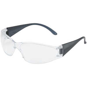 ERB Boas Safety Glasses, Gray Frame with Clear Lens