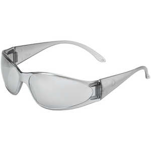ERB Boas Safety Glasses, Gray Frame with Silver Mirror Lens