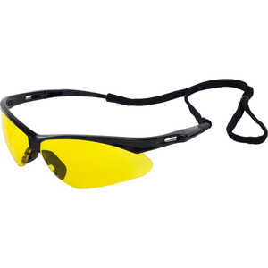 ERB Octane Safety Glasses, Black Frame with Amber Lens