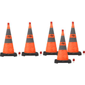 Aervoe 28˝ HD Collapsible Safety Cones, Pack of 5