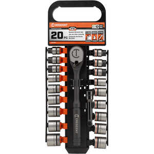 Crescent 20-Piece SAE/Metric 3/8˝ Socket Set