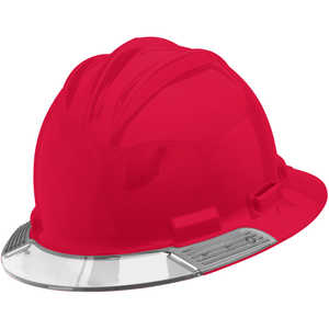 Bullard AboveView Hard Hat, Red Hat with Clear Visor