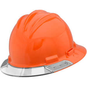 Bullard AboveView Hard Hat, Orange Hat with Clear Visor