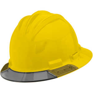 Bullard AboveView Hard Hat, Yellow Hat with Grey Visor