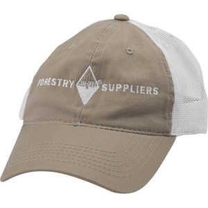 Forestry Suppliers Field Cap, Khaki/White Mesh with White Logo
