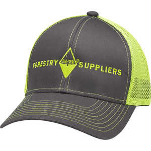 Forestry Suppliers Field Cap, Charcoal/Neon Yellow Mesh with Neon Yellow Logo