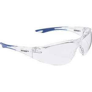 Delta Plus Avion Safety Glasses, Clear Anti-Fog Lens, Blue Tips