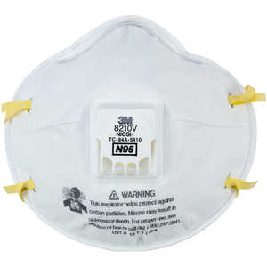 3M 8210V N95 Particulate Respirator with Cool Flow Valve, Box of 10