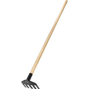 Rogue Hoe No-Break Rake, 6-1/2˝W/5-Tine, 60” Ash Handle