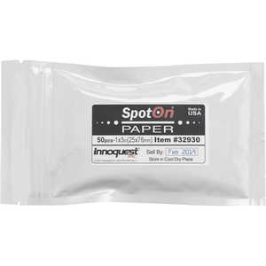 SpotOn Spray Pattern Test Paper, 1” x 3”, Pack of 50