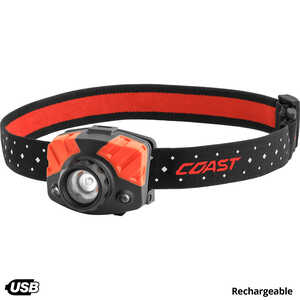 Coast FL75R 3-AAA Cell Rechargeable Headlamp