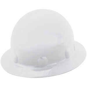 Fibre-Metal E1 Full Brim Hard Hat with Ratchet, White