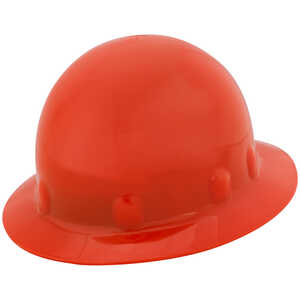 Fibre-Metal E1 Full Brim Hard Hat with Ratchet, Orange