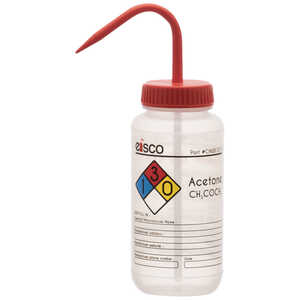 Eisco Labs Acetone Safety Wash Bottle, 500mL/16 oz. capacity