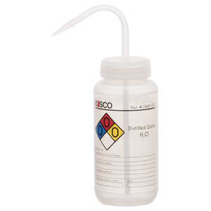 Eisco Labs Distilled Water Safety Wash Bottle, 500mL/16 oz. capacity