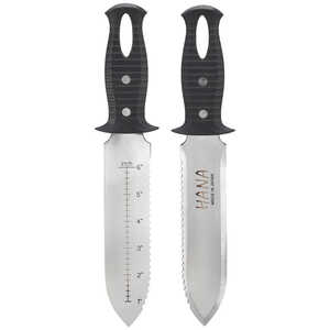 GrowTech Hana Hori-Hori Soil Knife, Rubberized Handle