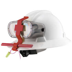 Goggle Guard Hard Hat Clip, Red