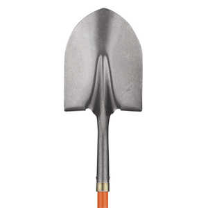 Forestry Suppliers Hollow Back Shovel, Round Point, 8-7/8” x 11-3/4” Blade, 47” Fiberglass Handle