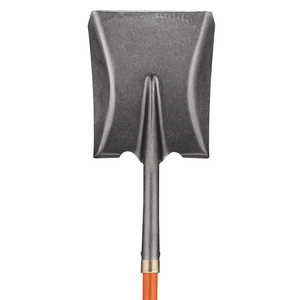Forestry Suppliers Hollow Back Shovel, Square Point, 8-5/8” x 11-1/4” Blade, 47” Fiberglass Handle