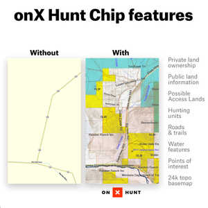 onXmaps State Premium GPS Chip for Garmin® GPS<br /><h5>Public & Private Land Ownership - Includes Premium Membership for onX App for iPhone, Android & Web</h5>