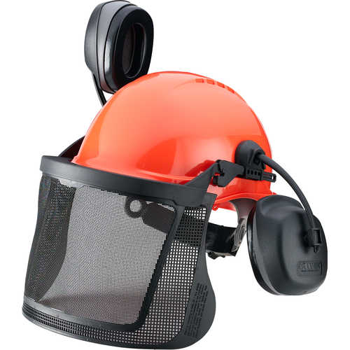Delta Plus ProGuard Loggers Caps
<br /><h5>Head, face, and hearing protection in one unit.</h5>