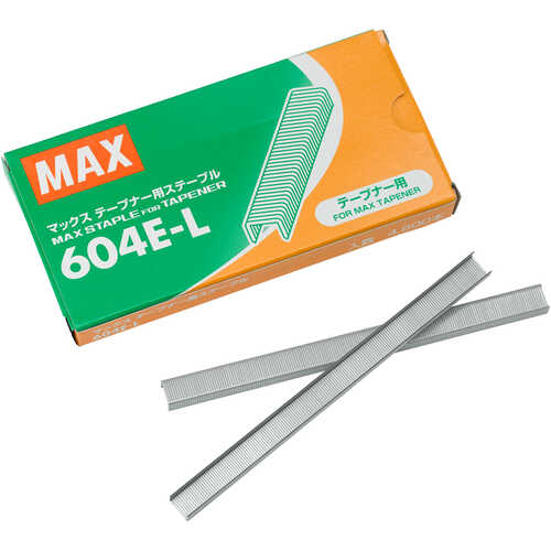 Max Tapener Staples, No. 604E-L, Box of 4,800