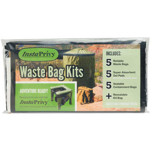 InstaPrivy Waste Bag Kit, Set of 5 InstaPrivy Waste Bag Kit, Set of 5
