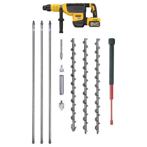 AMS Flighted Auger Kit with Hammer Drill