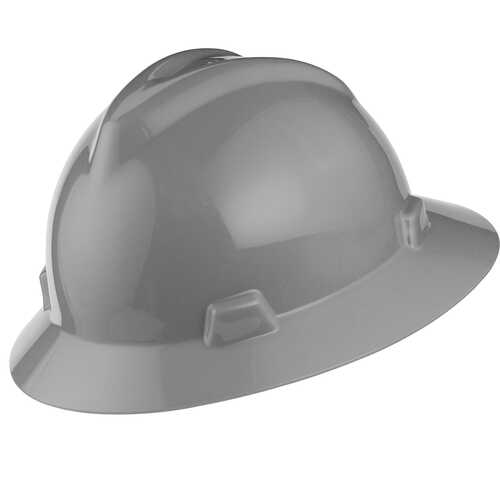 MSA V-Gard Hat w/ Staz-On Susp., Gray