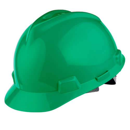 MSA V-Gard Slotted Cap w/Staz-On Susp., Green