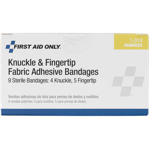 Forestry Suppliers First Aid Refill, Knuckle & Fingertip Fabric Adhesive Bandages, Box of 9 Forestry Suppliers First Aid Refill, Knuckle & Fingertip Fabric Adhesive Bandages, Box of 9