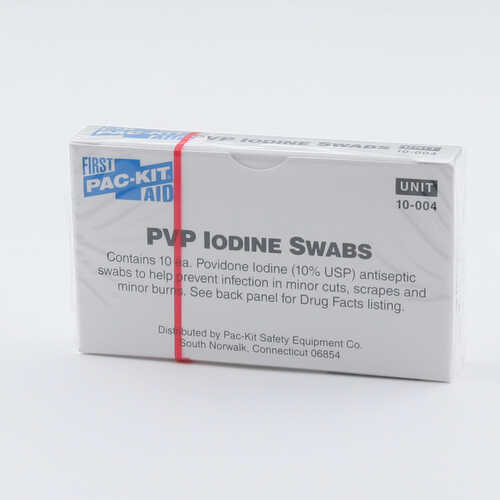 Forestry Suppliers First Aid Refill, Providone Iodine Swabs, Box of 10 Forestry Suppliers First Aid Refill, Providone Iodine Swabs, Box of 10