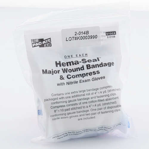 Forestry Suppliers First Aid Refill, Hema-Seal Major Wound Bandage & Compress