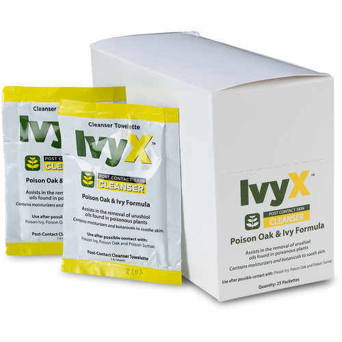 IvyX Post Contact Skin Cleanser, Box of 25 Towelettes