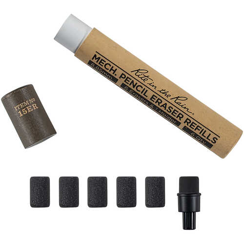 Rite in the Rain Precision Twist Pencil Eraser Refill, Pack of 6 Rite in the Rain Precision Twist Pencil Eraser Refill, Pack of 6