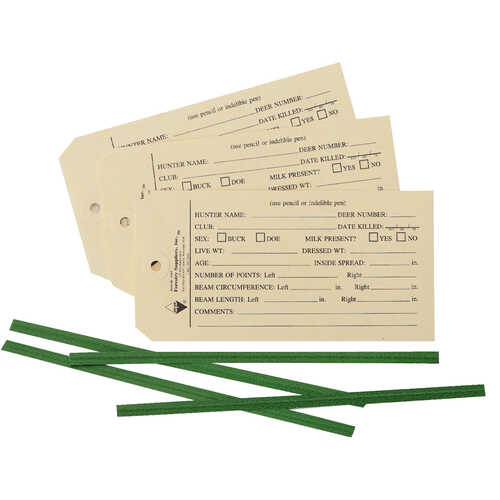 Forestry Suppliers Deer Data Tags, Pack of 50