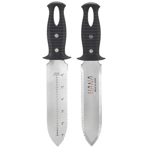 GrowTech Hana Hori-Hori Soil Knife, Rubberized Handle