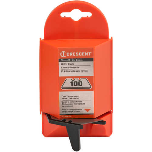 Crescent Utility Knife Replacement Blades, Pack of 100 Crescent Utility Knife Replacement Blades, Pack of 100