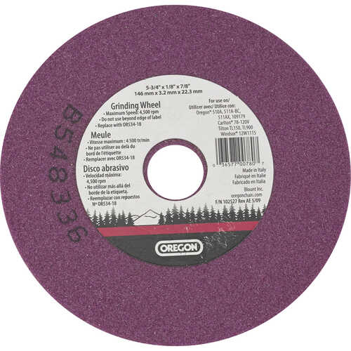 Replacement 1/4” Vitrified Grinding Wheel for Oregon Bench Chain Grinder Replacement 1/4” Vitrified Grinding Wheel for Oregon Bench Chain Grinder