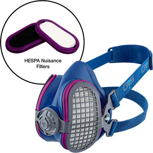 GVS Elipse® Half-Mask Respirator with HESPA™ + P100 Nuisance Odor Filters
