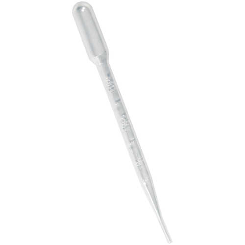 Pipette, 3ml Graduated, Plastic, Pack of 500 Pipette, 3ml Graduated, Plastic, Pack of 500